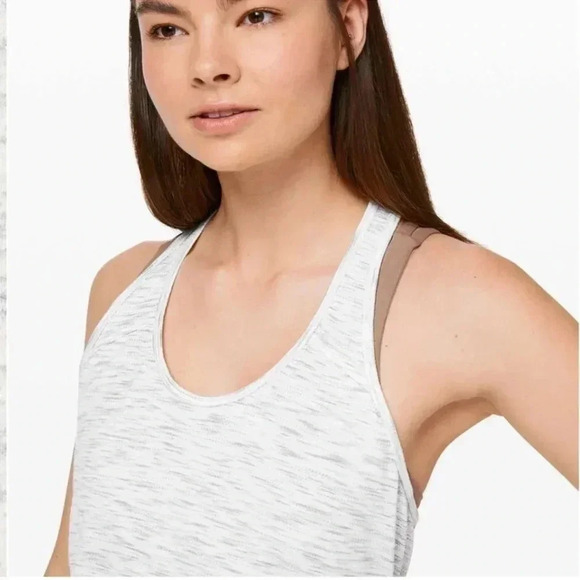 Lululemon Essential Tank Tiger Space Dye Hail White - Picture 3 of 7